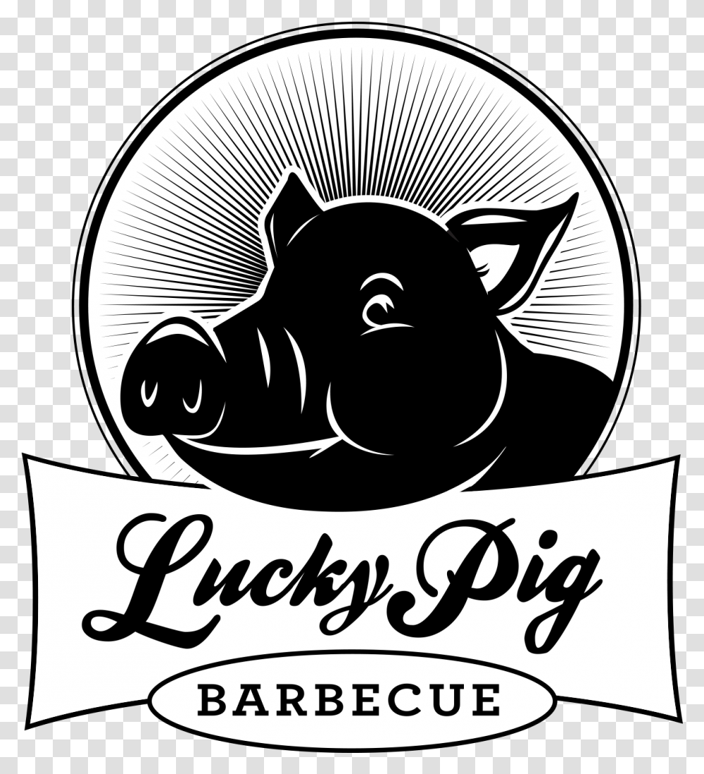 Lucky Pig Bbq Logo Cripps Pink, Label, Text, Outdoors, Advertisement Transparent Png