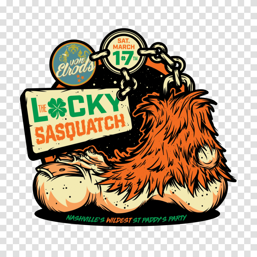 Lucky Sasquatch, Tiger, Animal, Logo Transparent Png