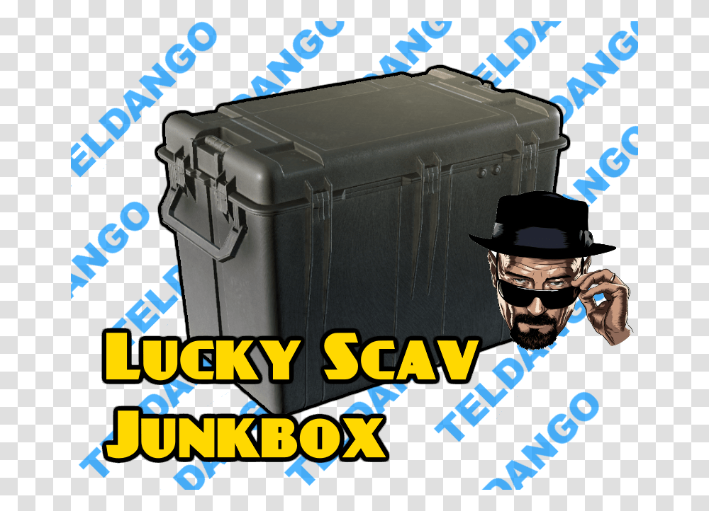 Lucky Scav Junkbox Junk 1 Danger Ahead Sign, Person, Human, Hat Transparent Png