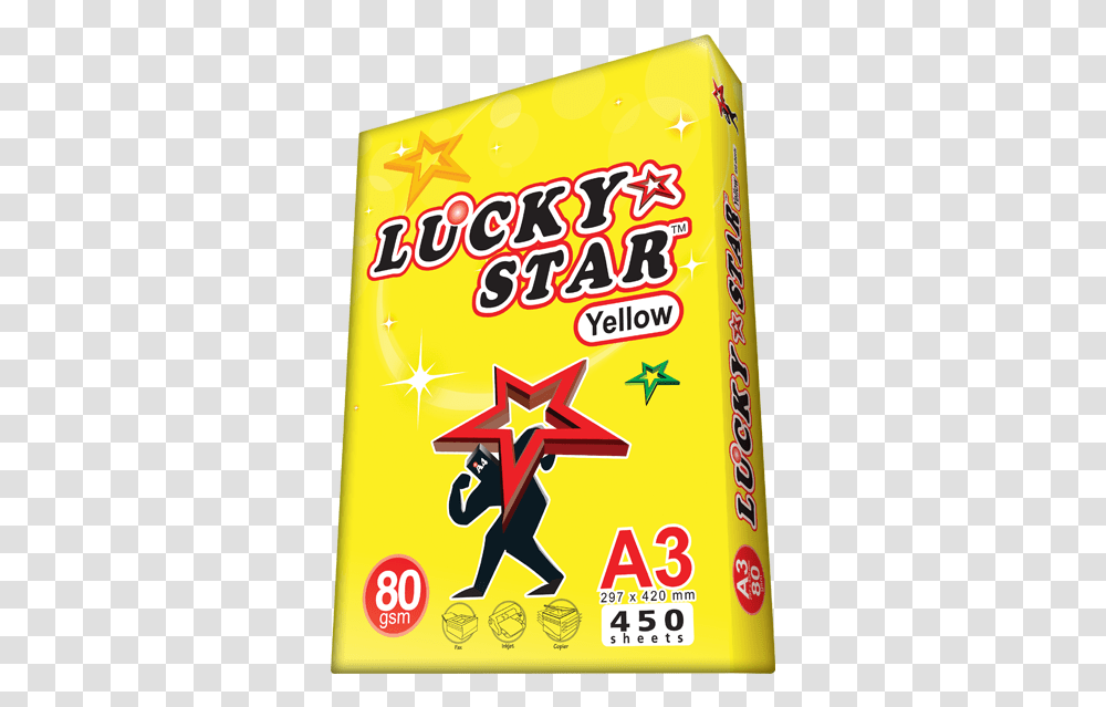 Lucky Star A3 Yellow Sign, Star Symbol, Poster, Advertisement Transparent Png