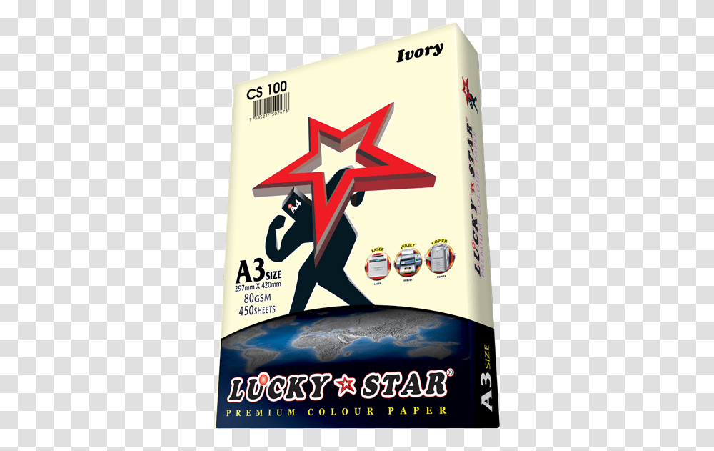Lucky Star A4 Paper, Poster, Advertisement, Star Symbol Transparent Png