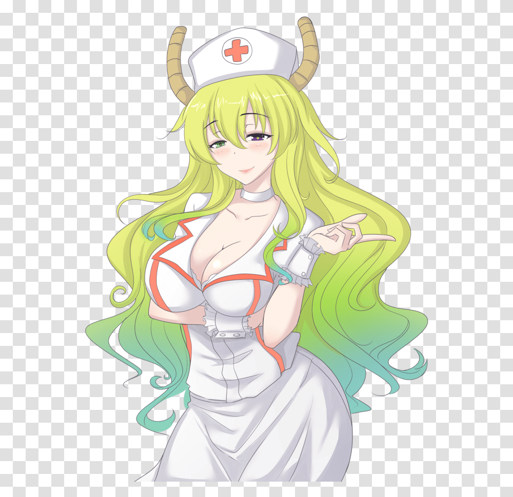 Lucoa Nurse Ver Miss Dragon Maid Fanart, Manga, Comics, Book, Person Transparent Png