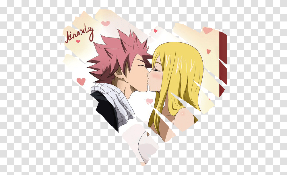 Lucy Fairy Tail Anime Lucy And Natsu Married Person Human Make Out Kissing Transparent Png Pngset Com