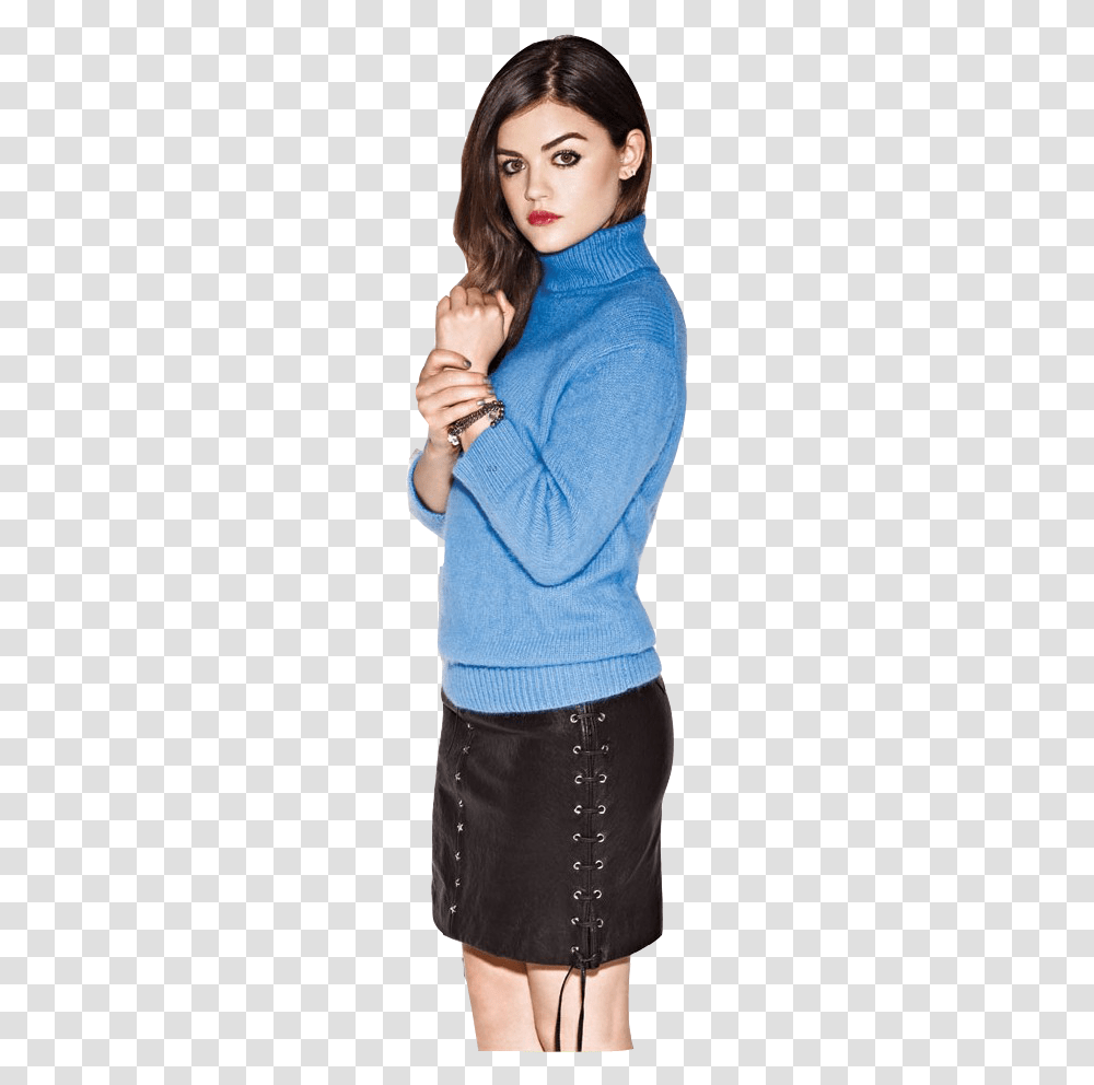 Lucy Hale, Person, Pants, Sweater Transparent Png