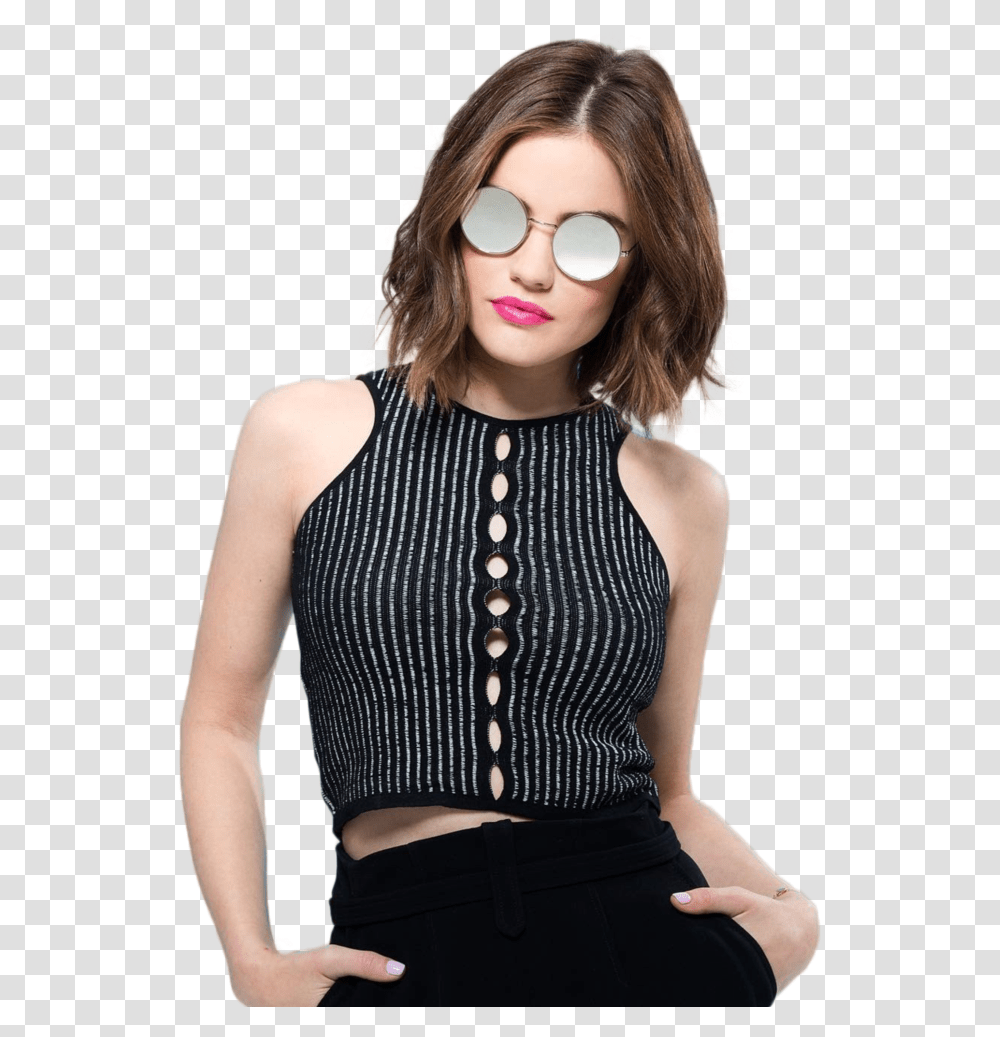 Lucy Hale Page, Person, Sunglasses, Female Transparent Png