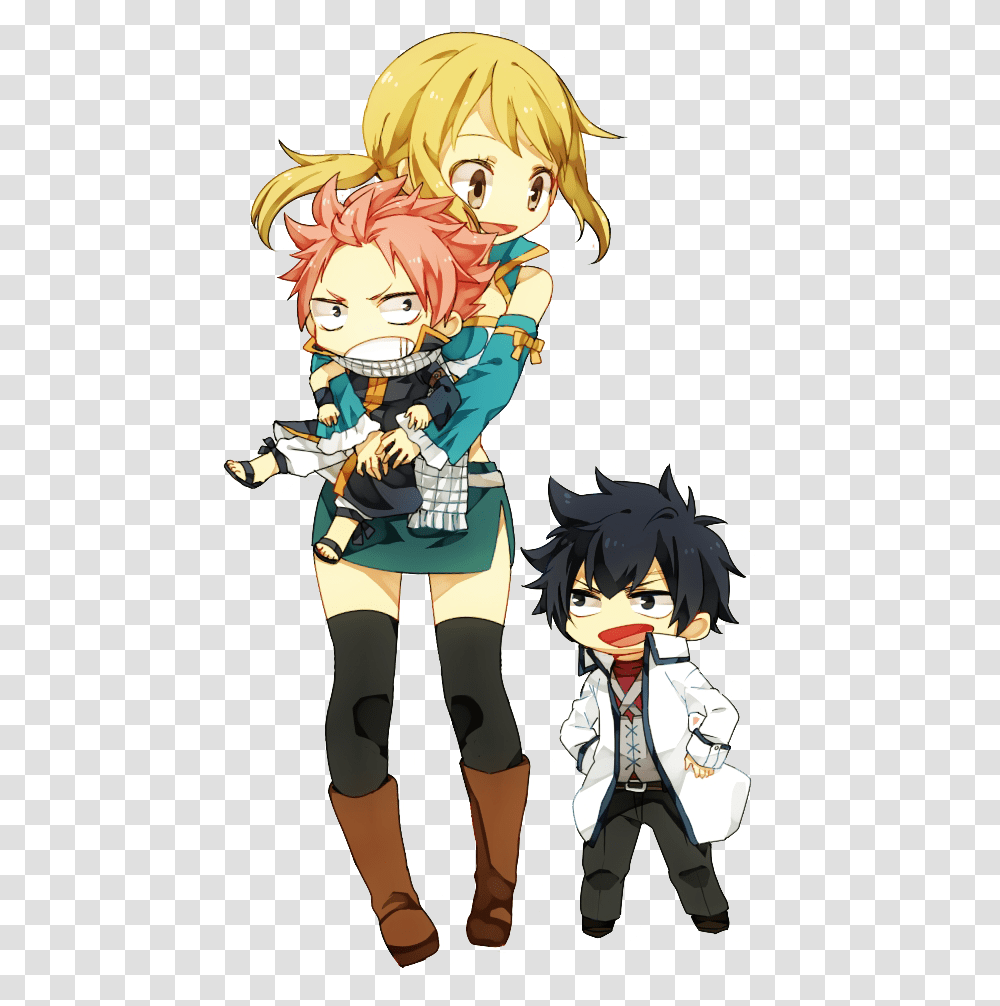 Lucy Heartfilia And Gray Fullbuster, Comics, Book, Manga, Person Transparent Png