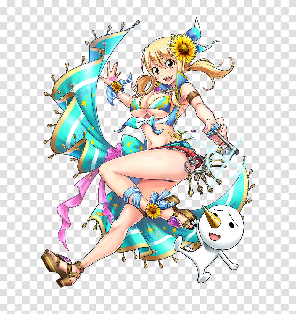 Lucy Heartfilia And Plue, Comics, Book, Manga, Person Transparent Png