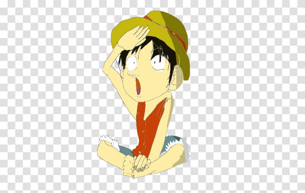 Luffy From One Piece, Person, Human, Kneeling Transparent Png