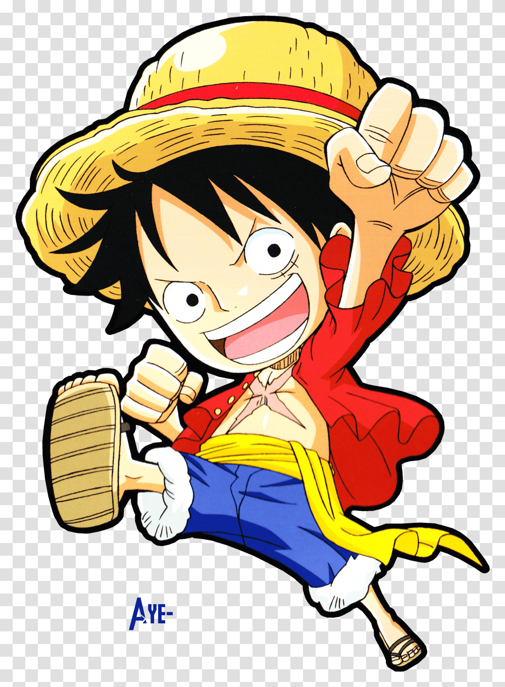 Luffy New World Luffy One Piece Cute, Hand, Comics, Book, Person Transparent Png