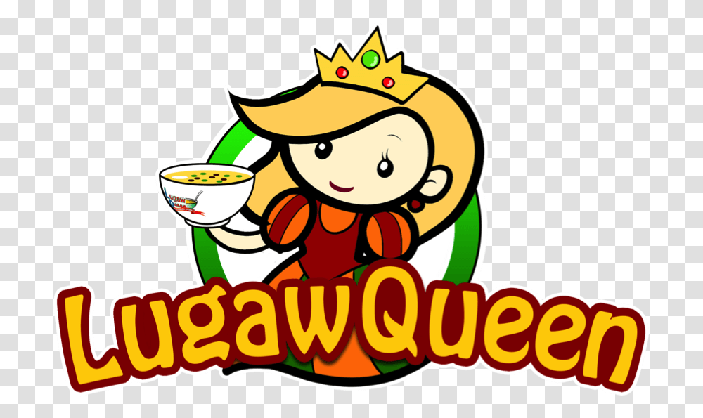Lugaw Queen Franchise Logo Cartoon, Eating, Food, Crowd, Text Transparent Png