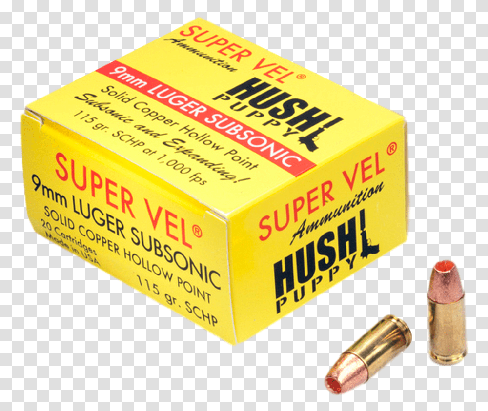 Luger Subsonic 115 Gr Bullet, Weapon, Weaponry, Box, Ammunition Transparent Png