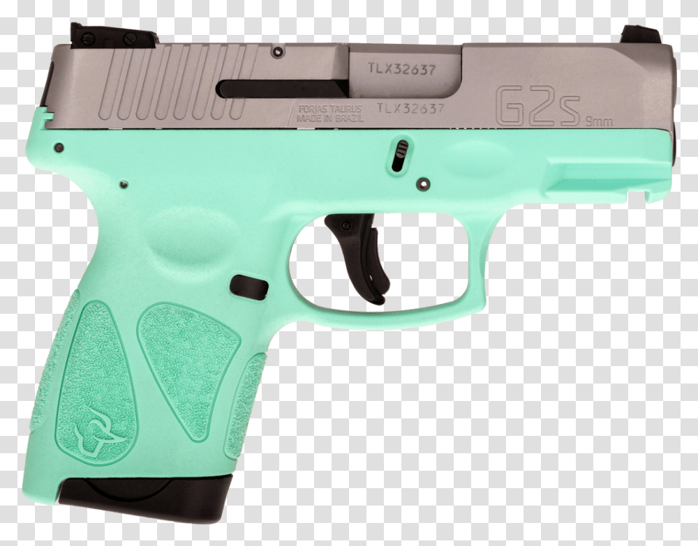 Luger Taurus 9mm Teal, Gun, Weapon, Weaponry, Handgun Transparent Png
