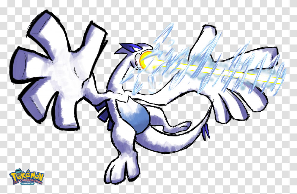 Lugia Used Aeroblast In The Game Art Hq Pokemon Transparent Png