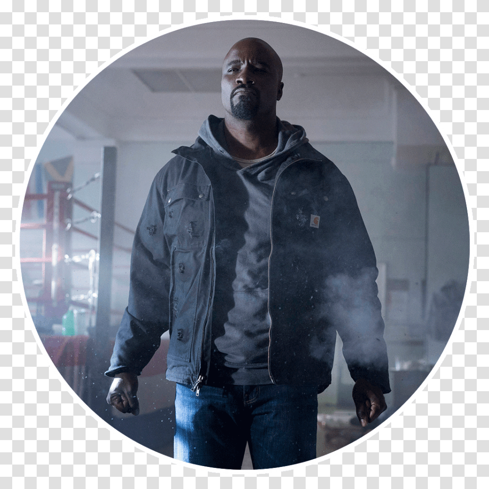 Luke Cage Netflix Bullet Proof Black Man, Jacket, Coat, Clothing, Person Transparent Png