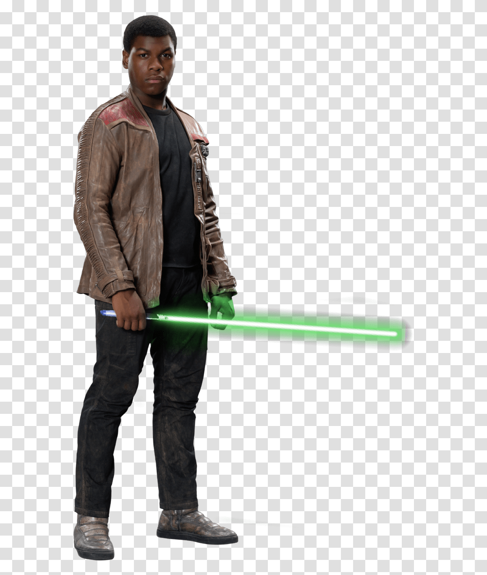 Luke Green Lightsaber Finn Star Wars Background, Apparel, Jacket, Coat Transparent Png