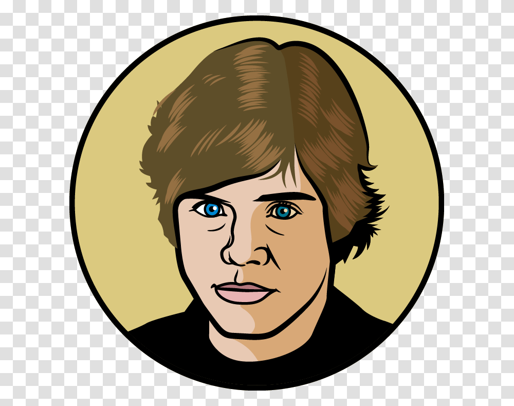 Luke Skywalker, Head, Face, Person, Label Transparent Png