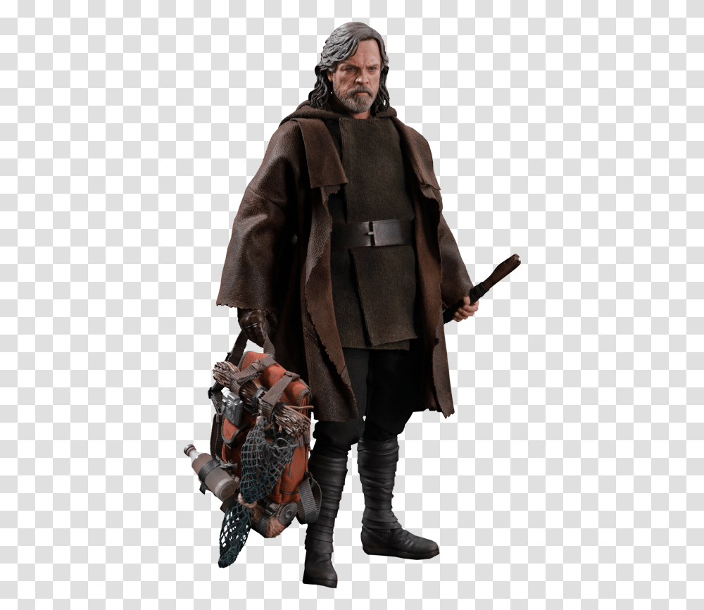 Luke Skywalker Last Jedi Figure, Person, Coat, Overcoat Transparent Png