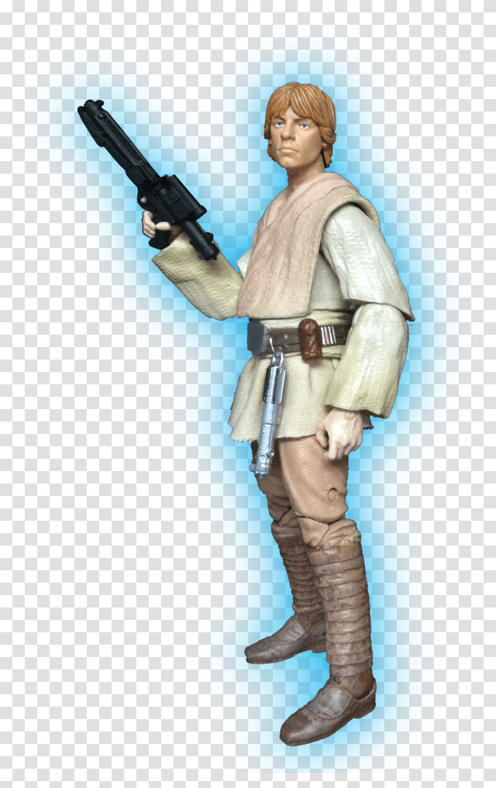Luke Skywalker Obi Wan Kenobi Anakin Skywalker Chewbacca Custom 6 Inch Black Series Figure, Weapon, Weaponry, Person, Gun Transparent Png