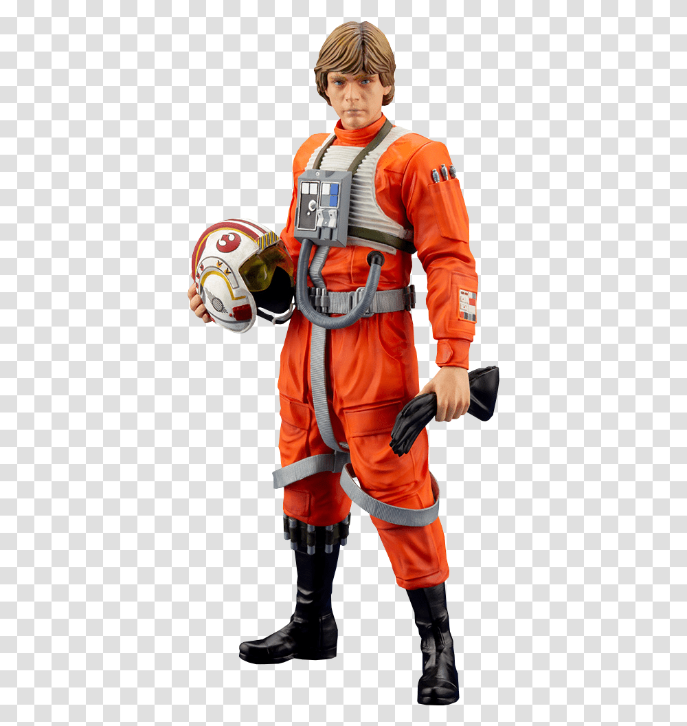 Luke Skywalker X Wing Pilot Artfx Statue By Kotobukiya, Person, Human, Astronaut, Fireman Transparent Png