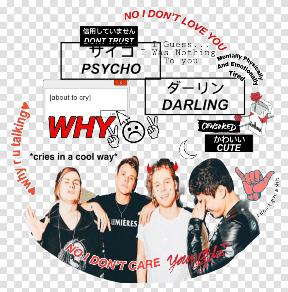 Lukehemmings Calumhood Michaelclifford Ashtonirwin Live Chat Icon, Person, Human, Poster, Advertisement Transparent Png