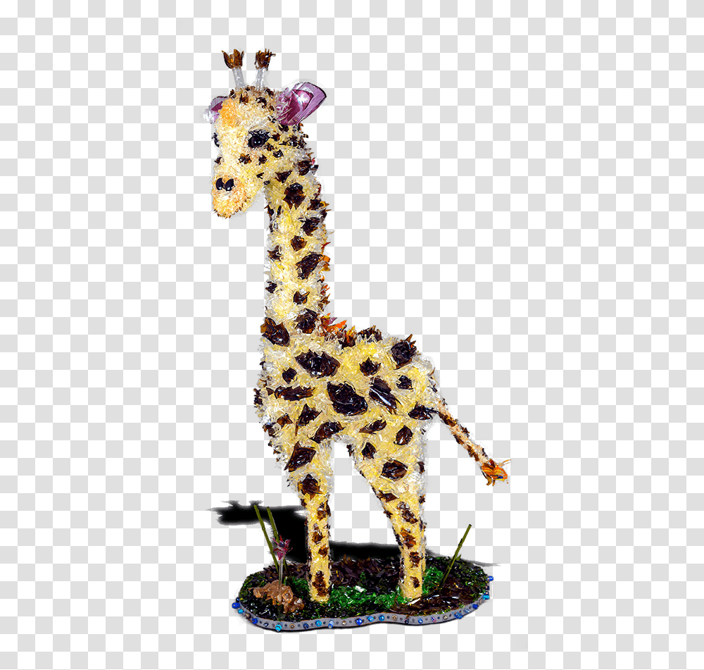 Lula Giraffe Broken Glass Sculpture Giraffe, Animal, Mammal, Sea Life, Seahorse Transparent Png