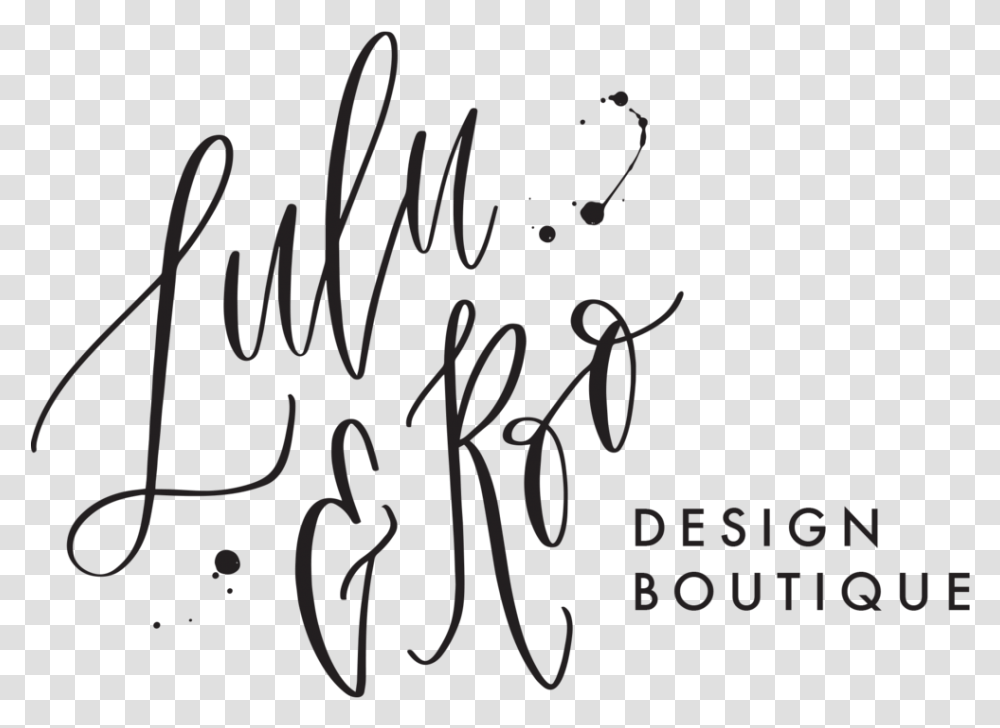 Lulu Amp Roo Design Boutique, Calligraphy, Handwriting, Letter Transparent Png