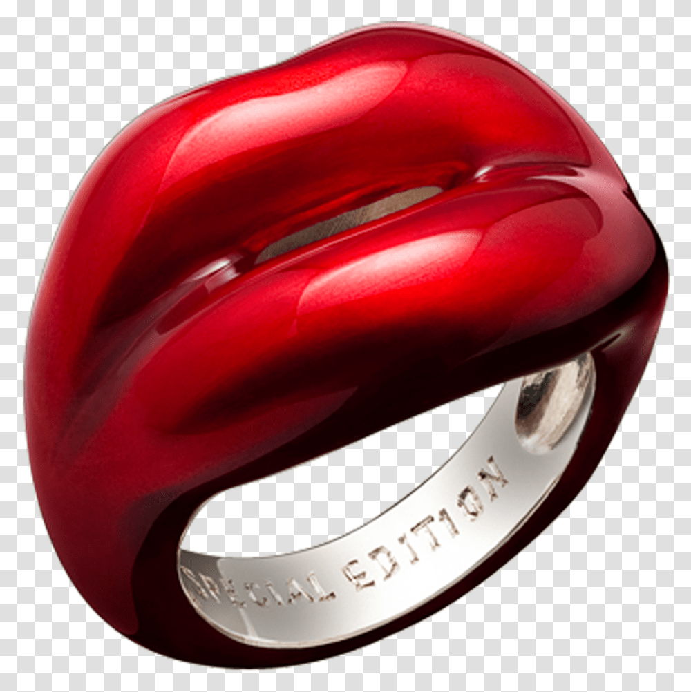Lulu Guinness Lips Ring, Helmet, Apparel, Accessories Transparent Png