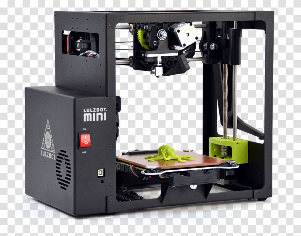 Lulzbot Mini 3d Printer, Machine, Table, Furniture, Wheel Transparent Png