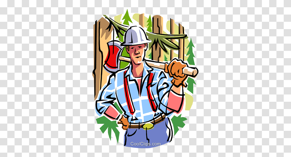 Lumberjack Royalty Free Vector Clip Art Illustration, Person, Helmet, Hardhat Transparent Png