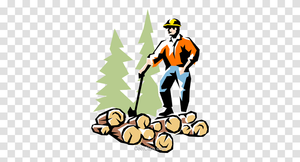 Lumberjack Royalty Free Vector Clip Art Illustration, Person, Helmet, Poster Transparent Png