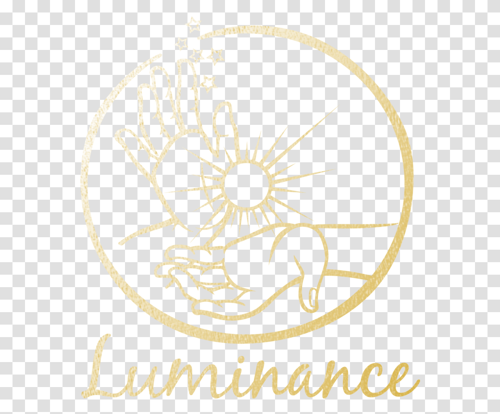 Luminance Logo Gold Graphic Text Circle, Emblem, Label, Trademark Transparent Png