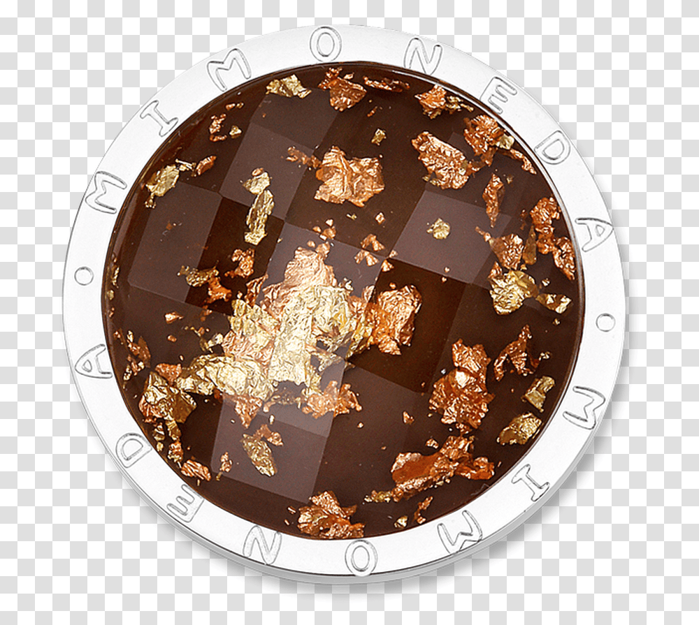 Luna Brown Stainless Steel Disc With Gold And Rosegold Circle, Porcelain, Pottery, Chandelier Transparent Png