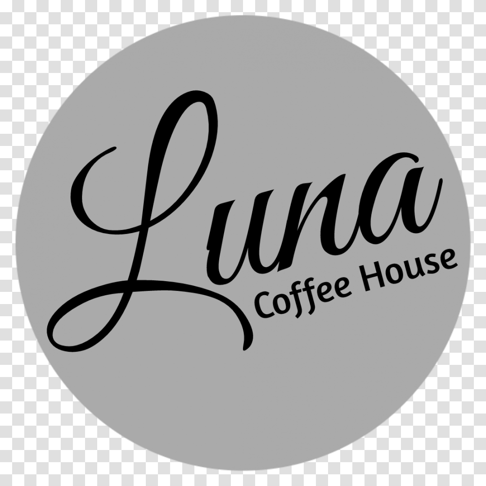 Luna Coffee House Logo, Label, Handwriting, Alphabet Transparent Png