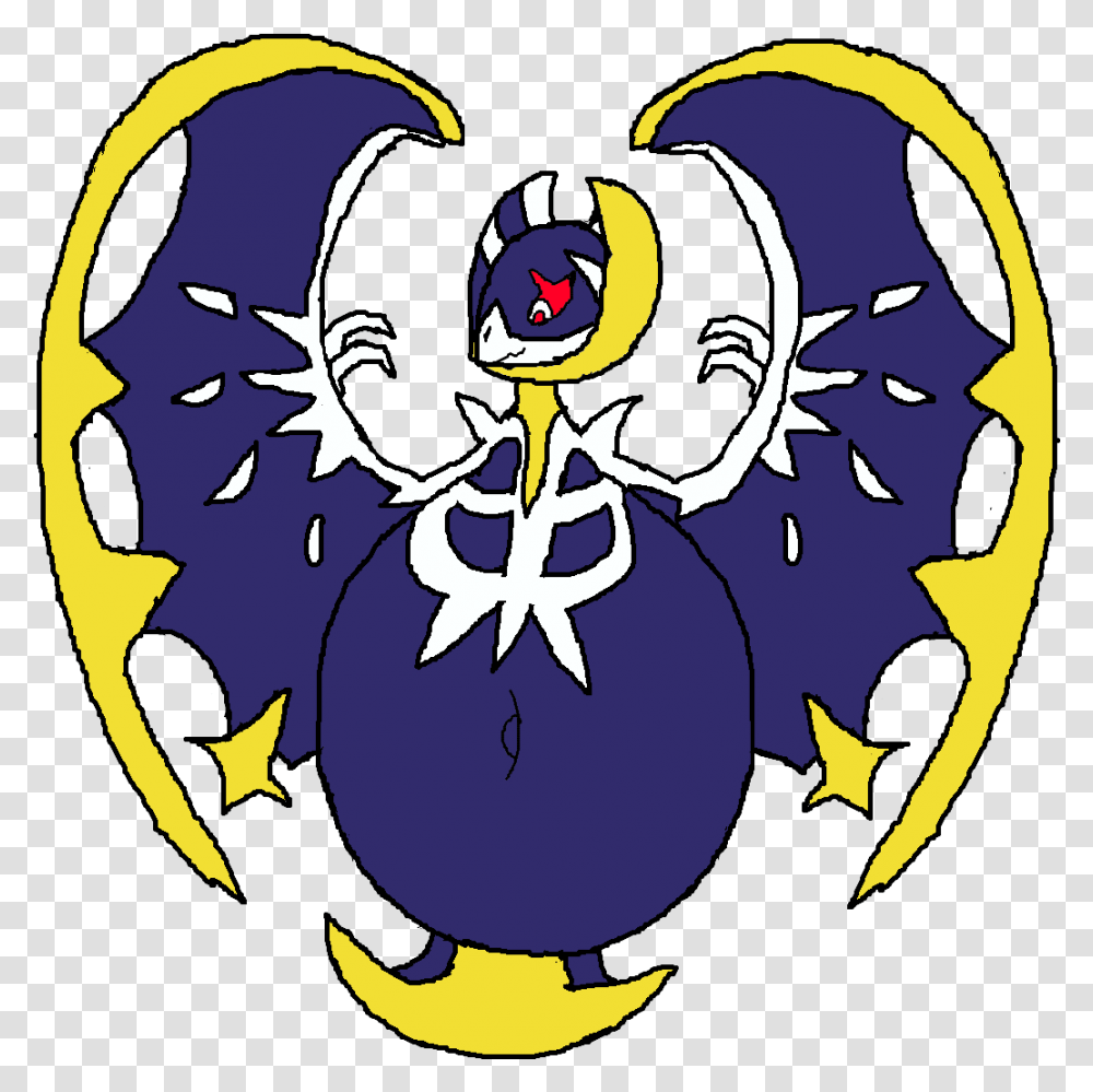 Lunala Images Background Play Pokemon Lunala Vore, Symbol, Emblem, Dragon, Art Transparent Png