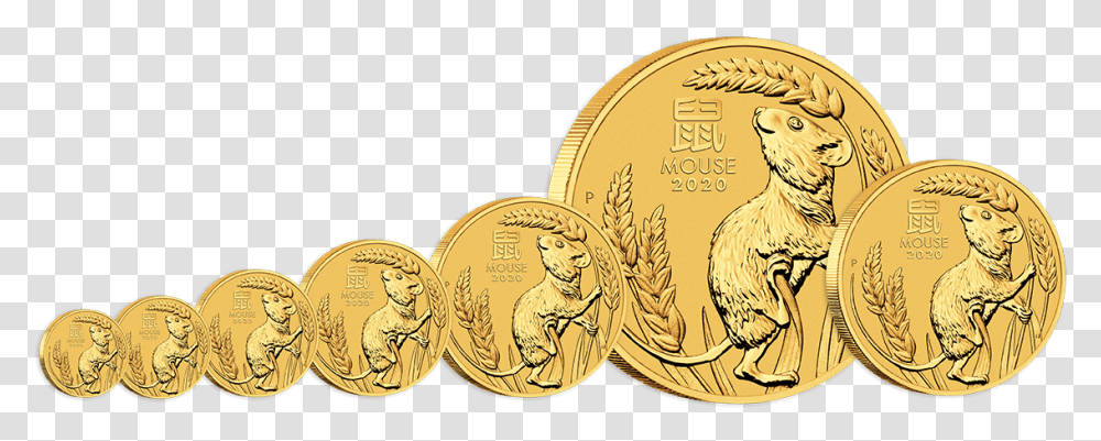 Lunar Iii Mouse 2020, Gold, Coin, Money, Bird Transparent Png