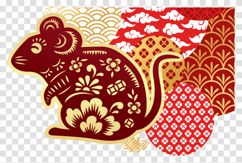 Lunar New Year 2020 Queens Public Library Chinese New Year 2020, Graphics, Art, Pattern, Floral Design Transparent Png