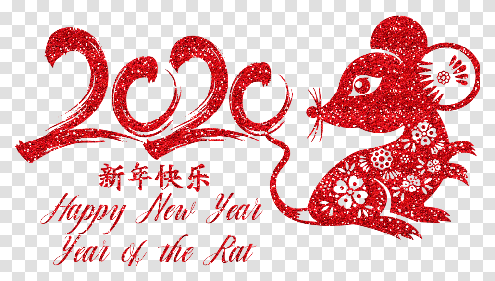 Lunar New Year Celebrating The Of Rat Yarra Chinese Year Of The Rat, Text, Graphics, Art, Pattern Transparent Png