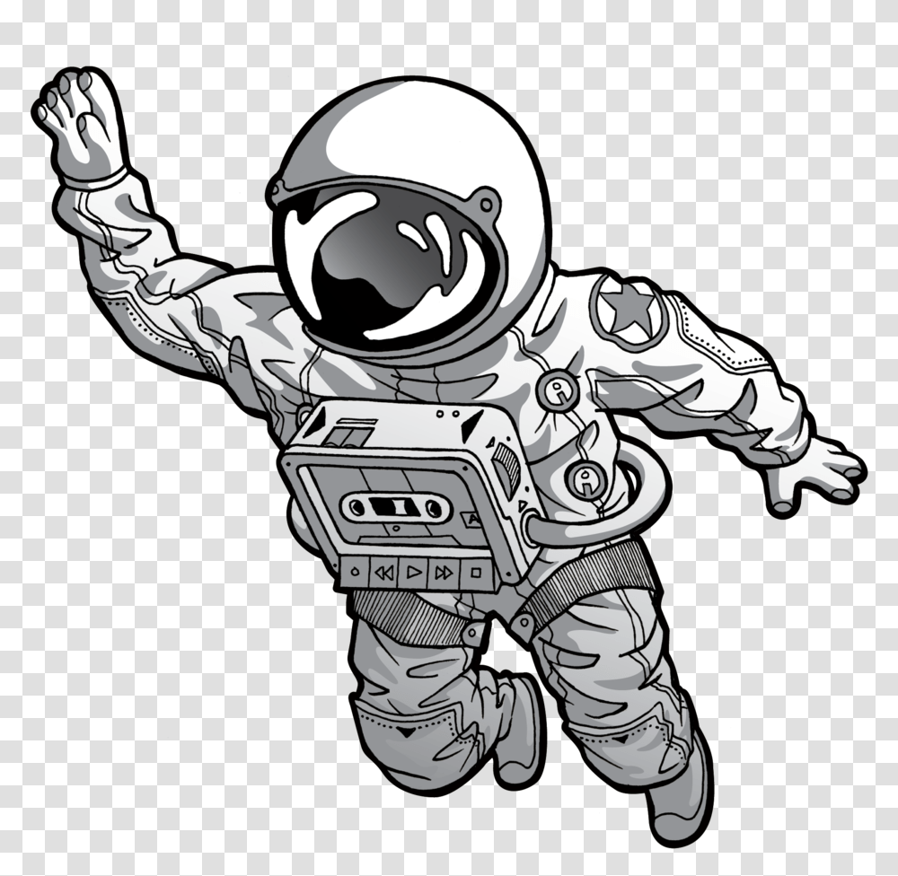 Lunartron Black And White Stock Astronaut Black And White, Person, Human Transparent Png