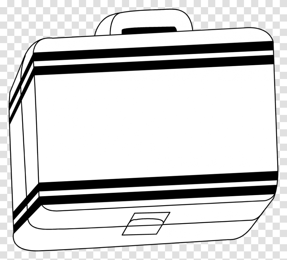 Lunch Box Clipart Black And White Lunchbox, Appliance, Electronics, Cushion Transparent Png
