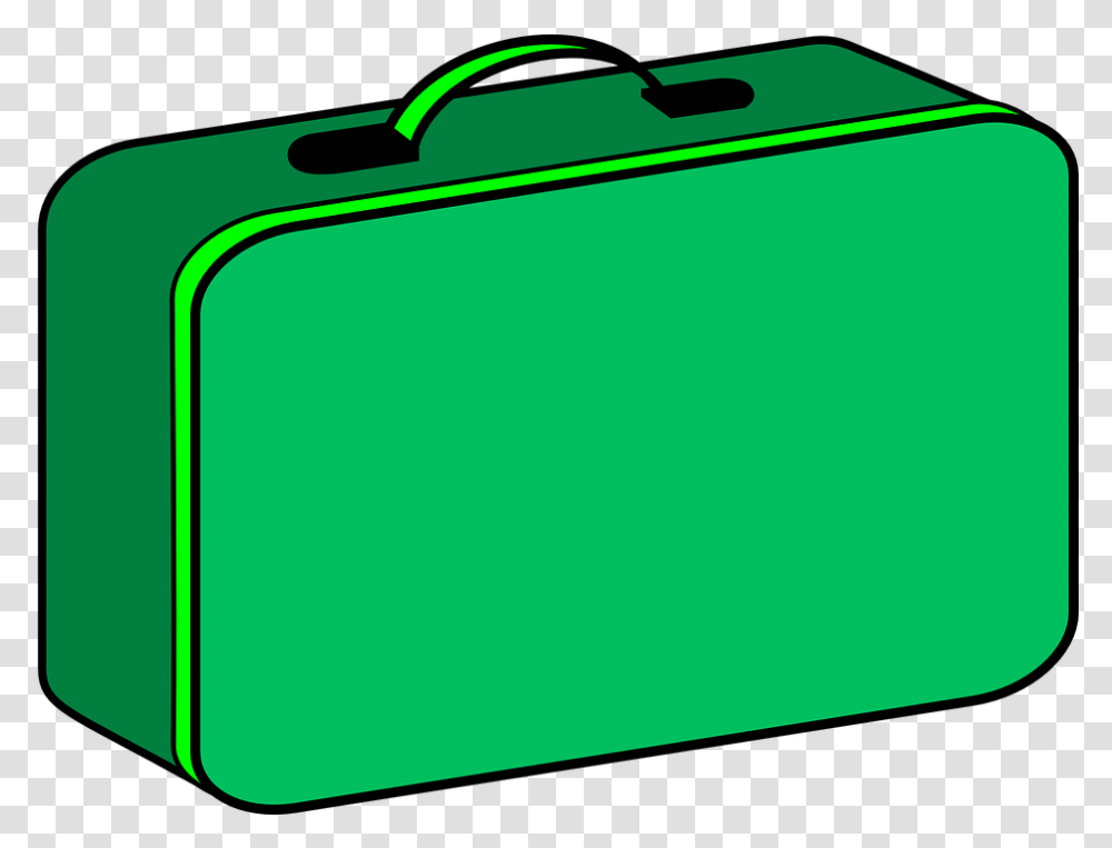 Lunch Box Clipart Green Lunch Box Cartoon, First Aid, Luggage, Suitcase Transparent Png