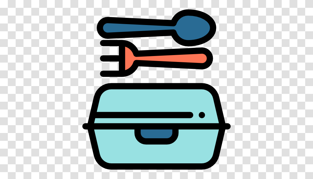 Lunch Box, Fork, Cutlery, Spoon, Label Transparent Png