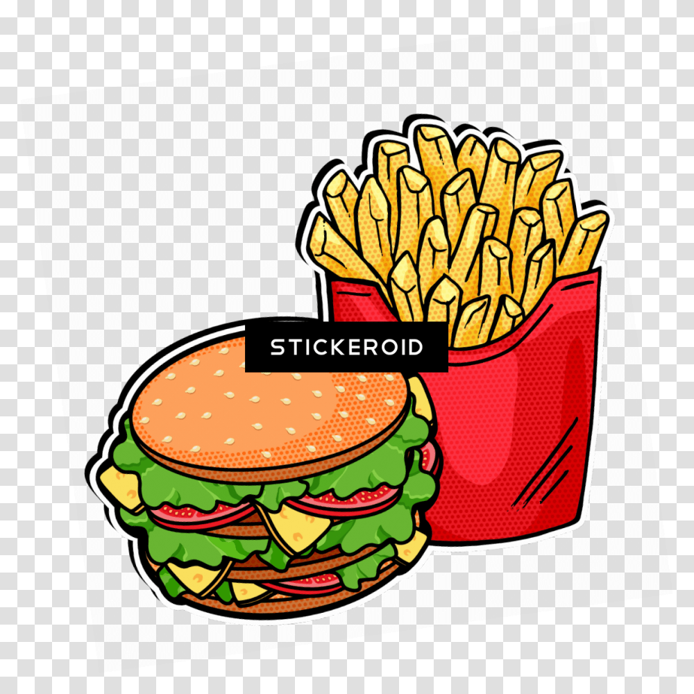 Lunch Burger Fries Download, Food Transparent Png