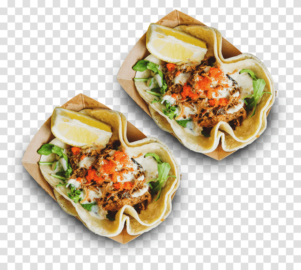Lunch Dinner Food Delicious Two Tacos Koja Kitchen Zen Taco, Burrito, Burger, Bread Transparent Png
