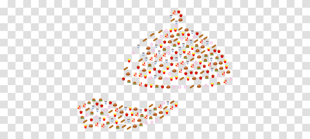 Lunch Plate With Food Icons, Crowd, Festival Transparent Png