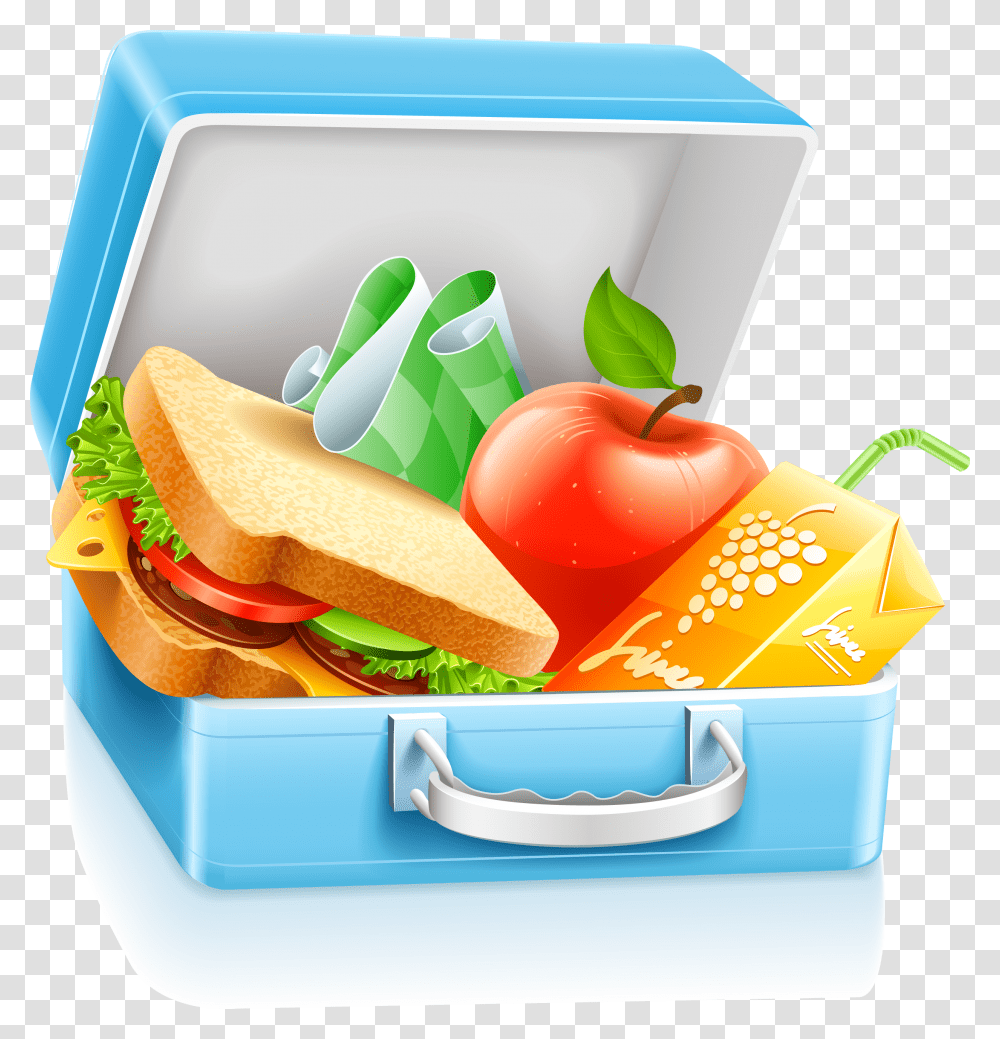 Lunch School Clipart Banner Lunchbox School Lunchbox Clipart, Meal, Food, Plant, Birthday Cake Transparent Png