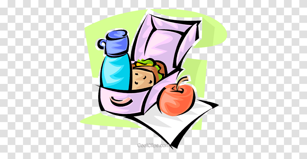 Lunch Thermos And An Apple Royalty Free Vector Clip Art, Food, Drawing, Recycling Symbol, Shopping Transparent Png