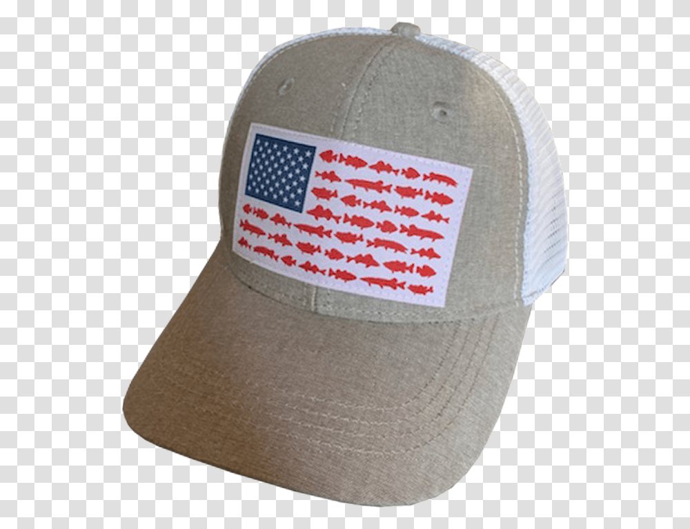Lund Usa Flag Fish Design Hat Baseball Cap, Clothing, Apparel Transparent Png
