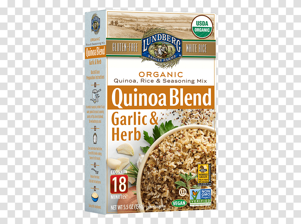 Lundberg Garlic Herb Quinoa Blend, Plant, Food, Produce, Vegetable Transparent Png