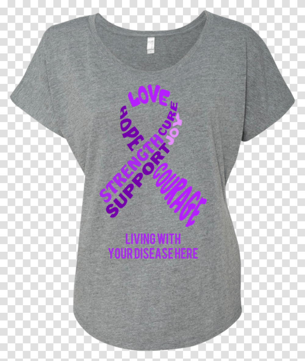 Lung Cancer Believe Ribbon Heart Womenquots Fashion T Shirt Active Shirt, Apparel, T-Shirt Transparent Png