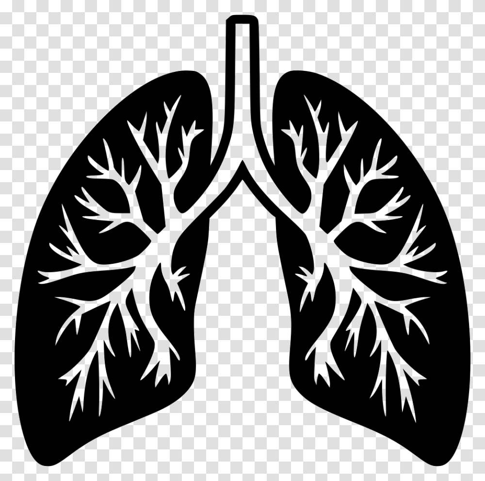 Lung, Person, Silhouette, Stencil Transparent Png